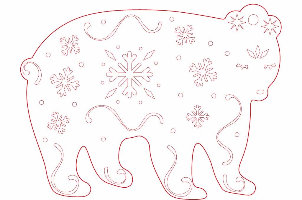 adorno navideño osa