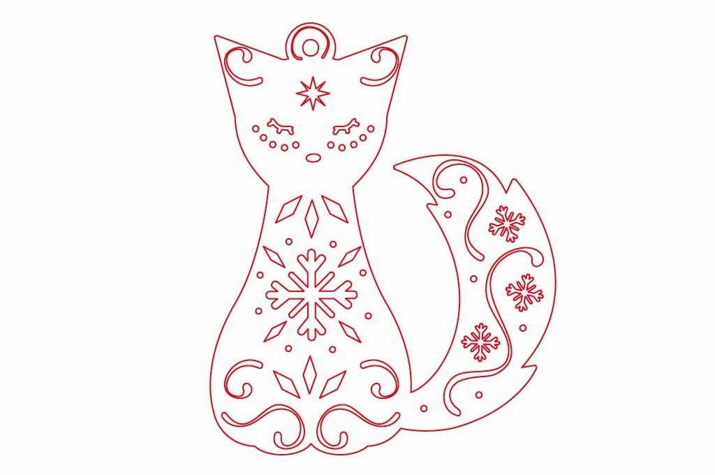 adorno navideño zorro