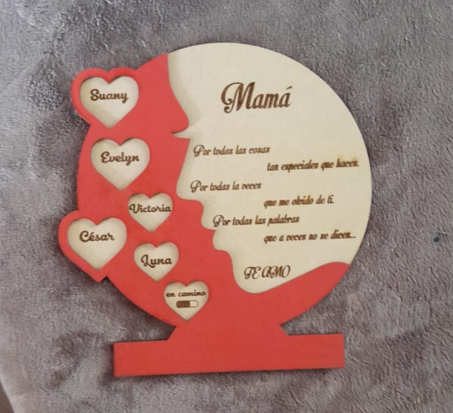 adorno para el día de las madres con nombres