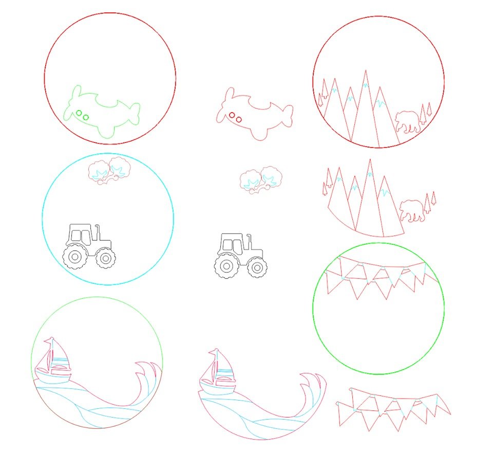 adornos circulares variados