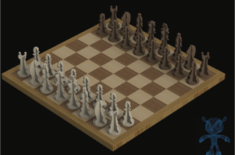 ajedrez tablero y piezas