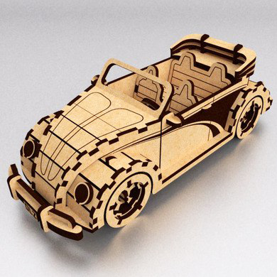 auto descapotable 3d