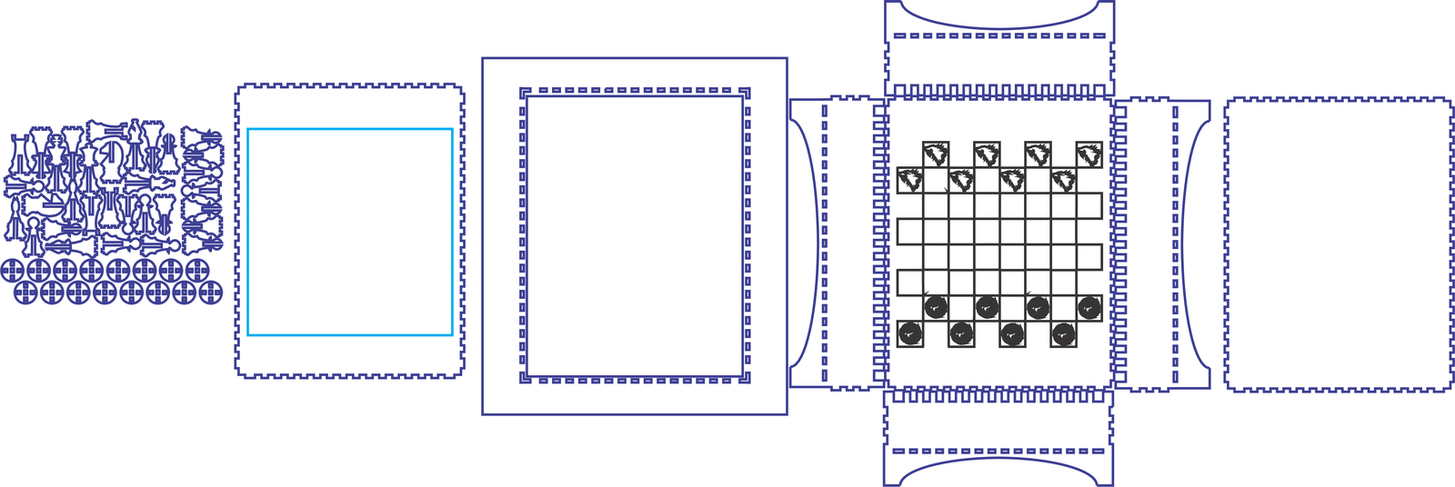 cajatablero de ajedrez