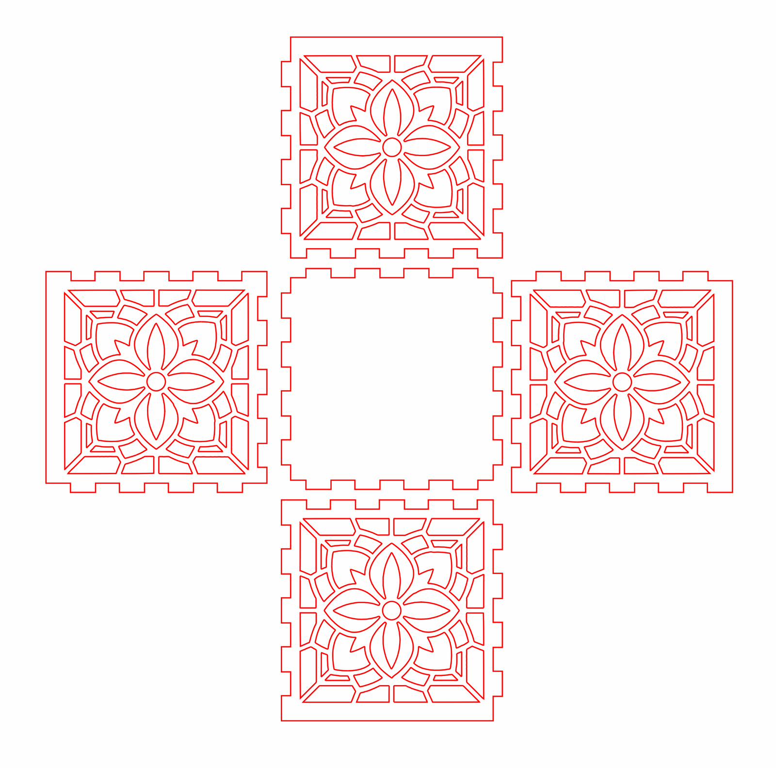 cajita de cubo decorativa