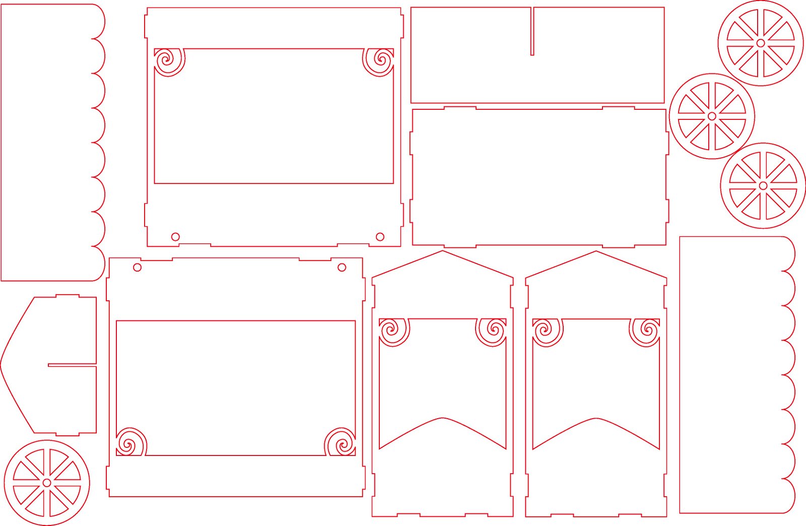 carretilla para mesa de dulces
