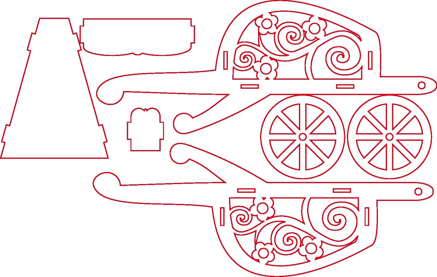 carretilla pequeña para mesa de dulces