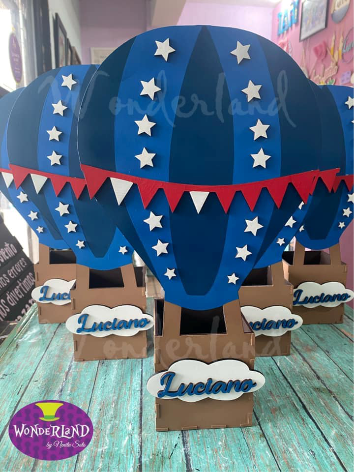 centro de mesa de globo aerostático