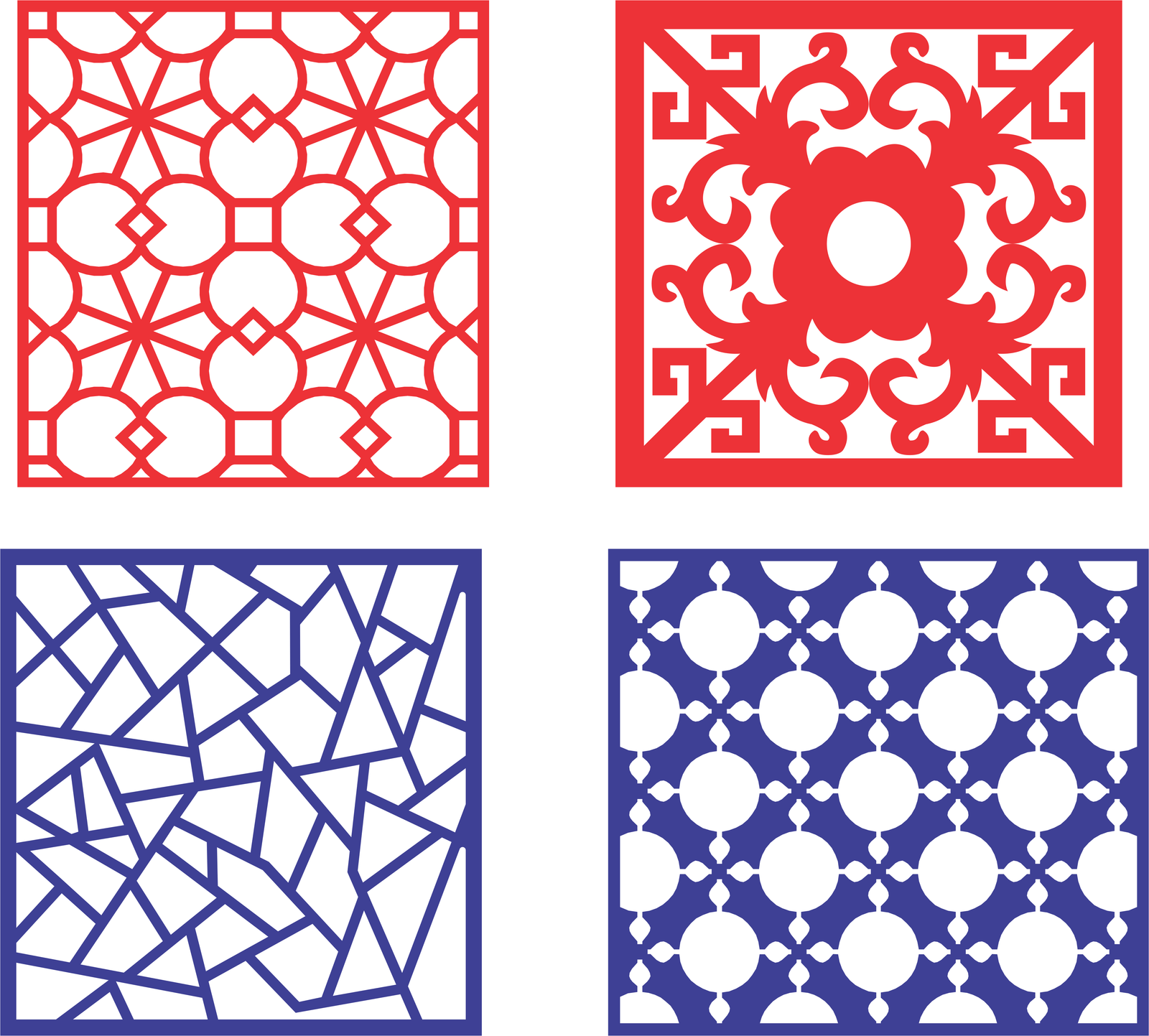 cuadros con patrones decorativos