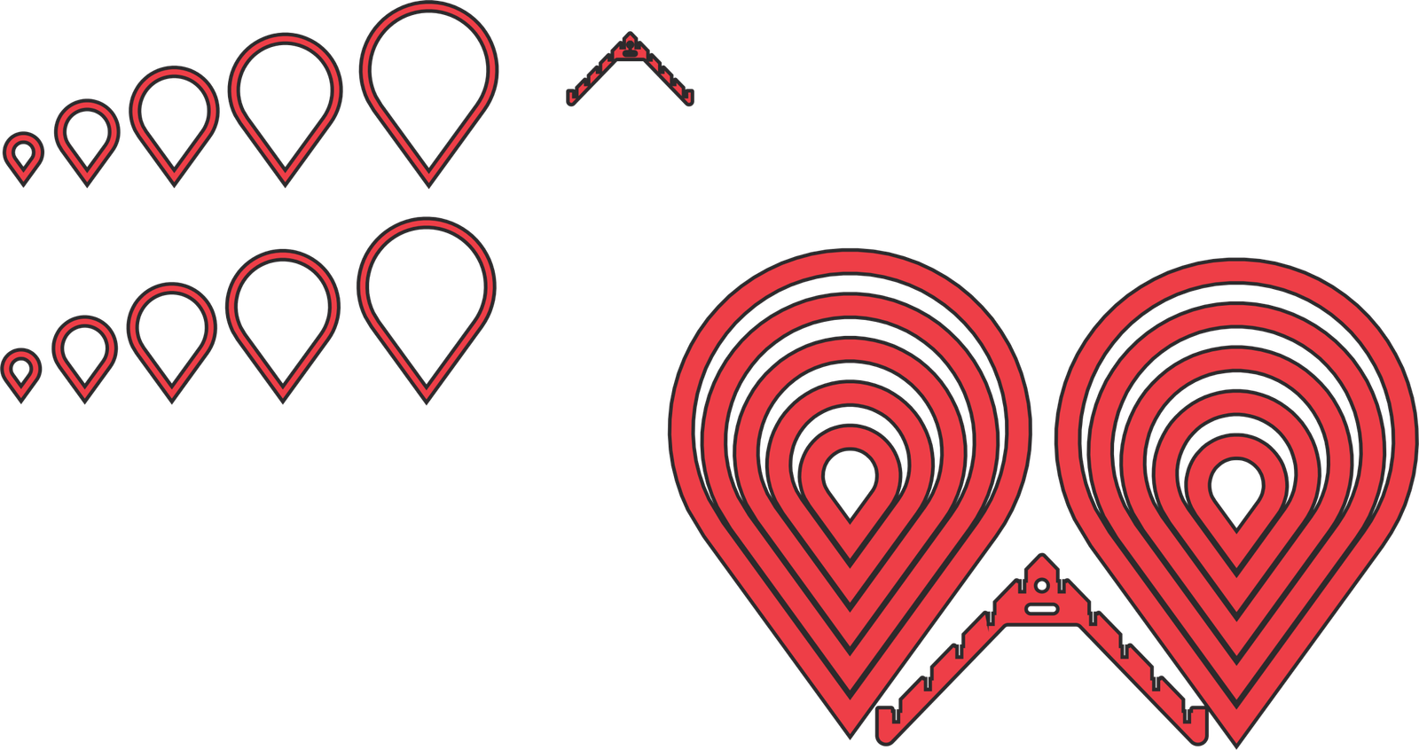 decoraciones en forma de gota