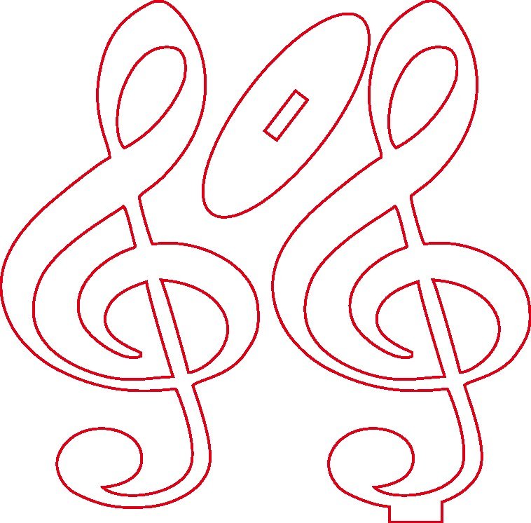 decoración de mesa clave de sol