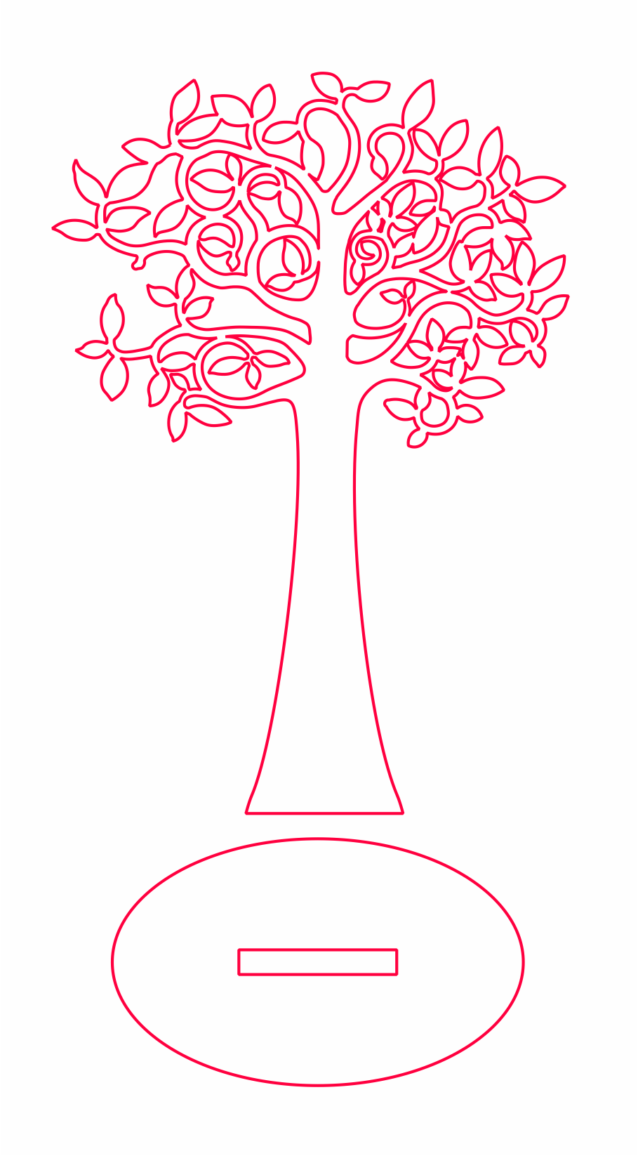 decoración de mesa árbol