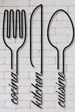 decoración de pared cubiertos