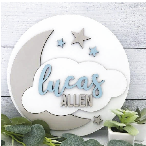 decoración de pared luna