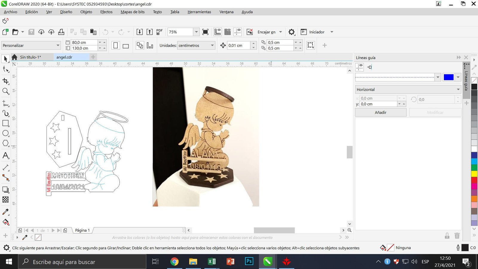 decoración de ángel rezando