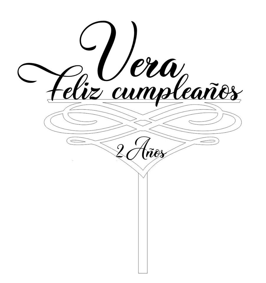 decoración para pastel 2 años