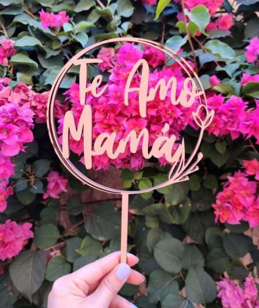decoración para pastel te amo mamá