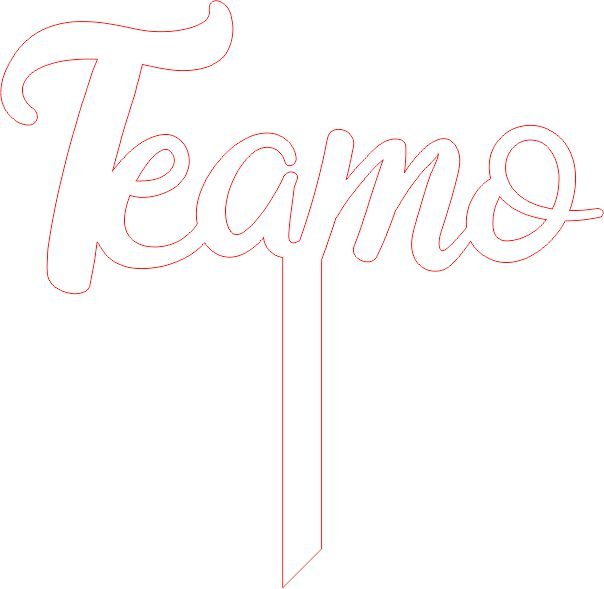 decoración para pastel te amo