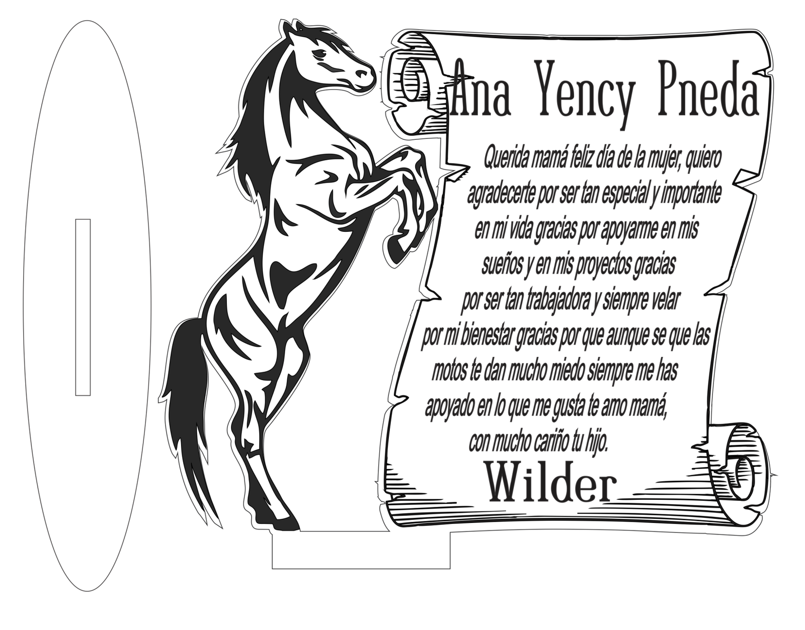 decoración pergamino