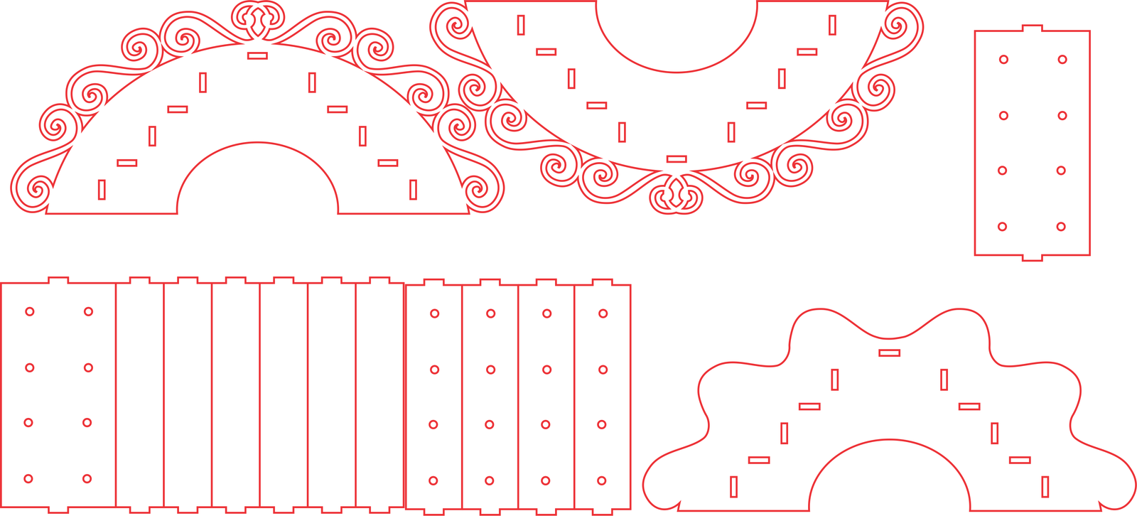 exhibidor para mesa de dulces puente