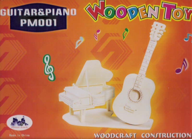 guitarra y piano decorativos