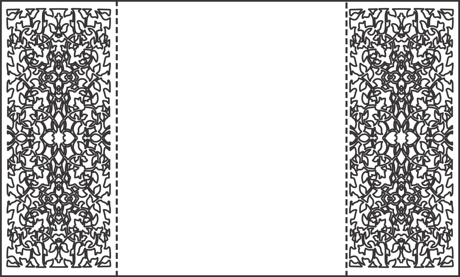 invitación de tres paneles