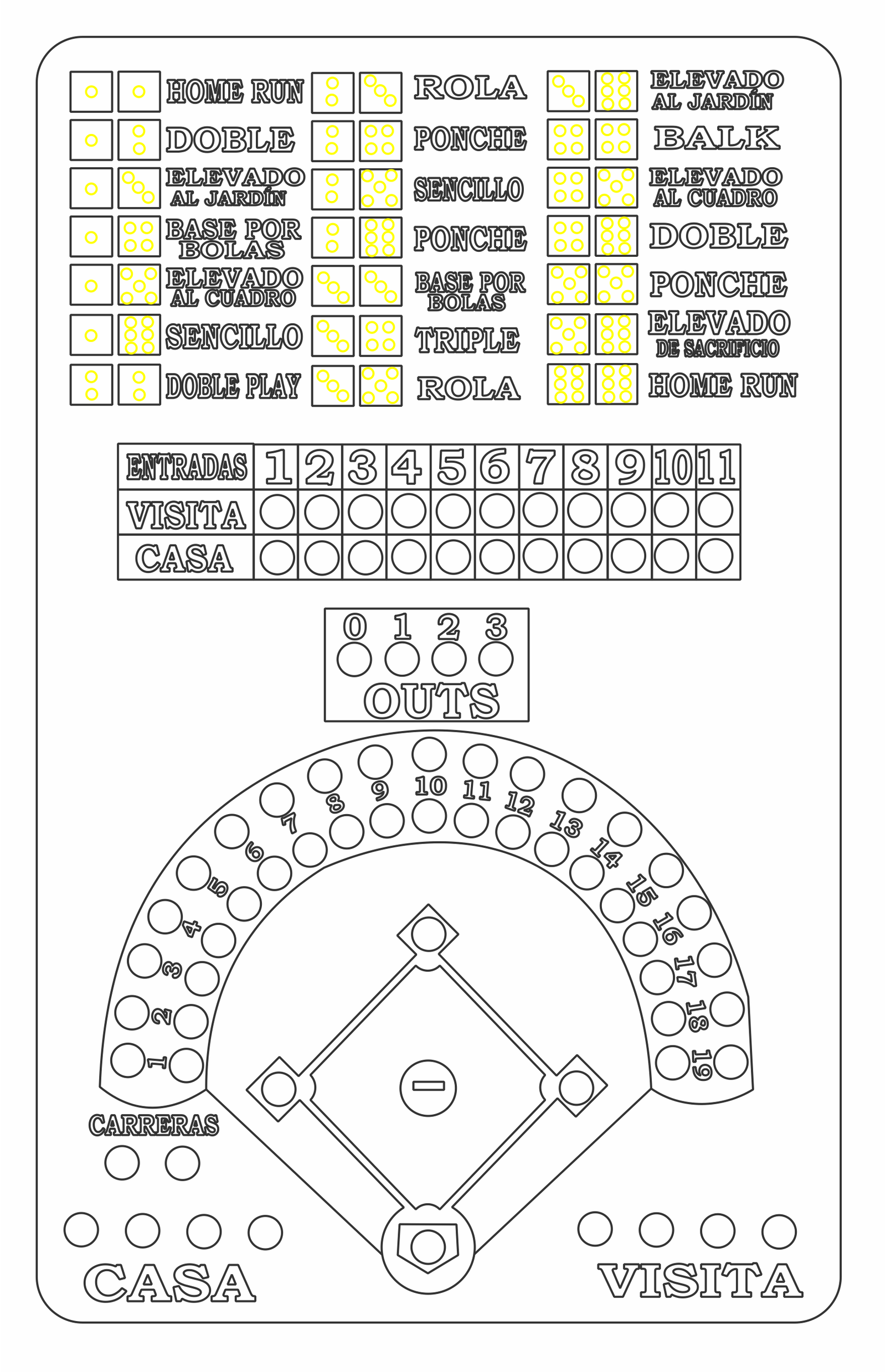 juego de mesa beisbol