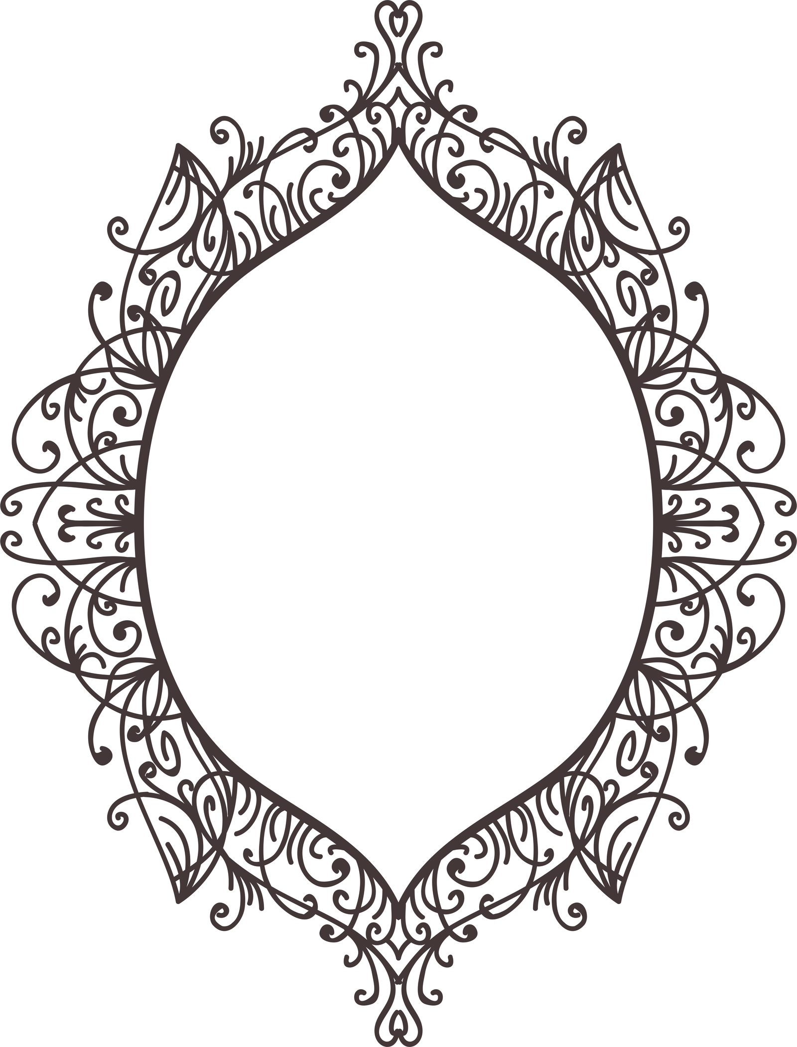 marco con decorado de líneas finas