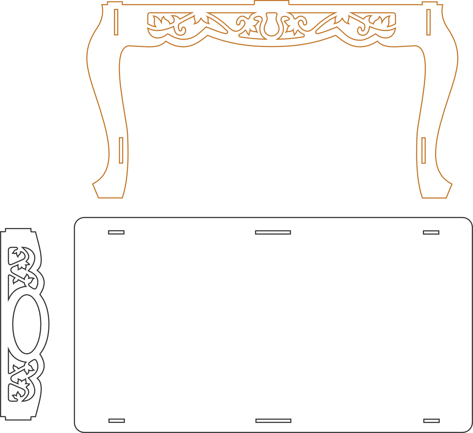mesa colonial rectangular