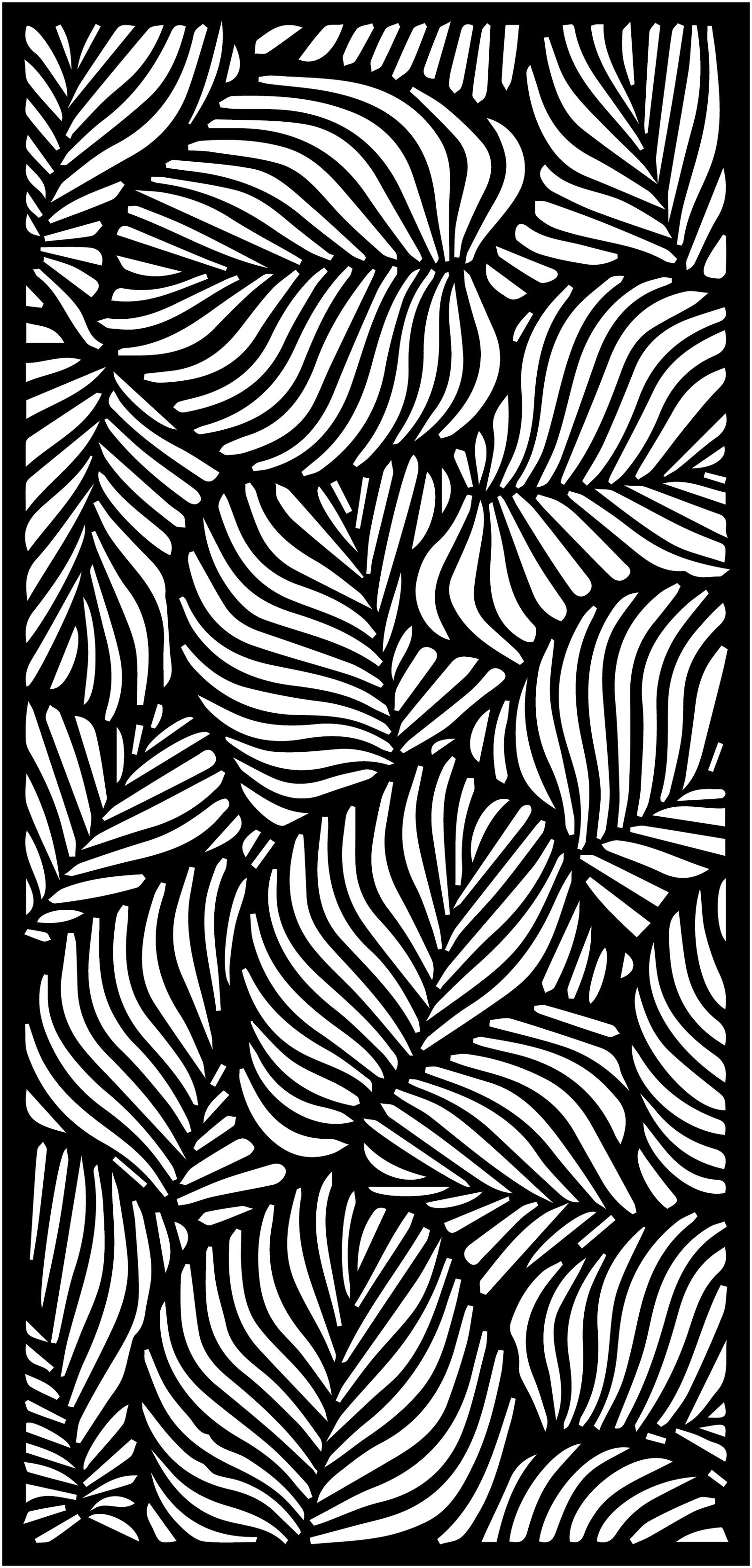 panel calado de palmas