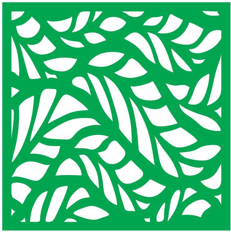 panel cuadrado hojas