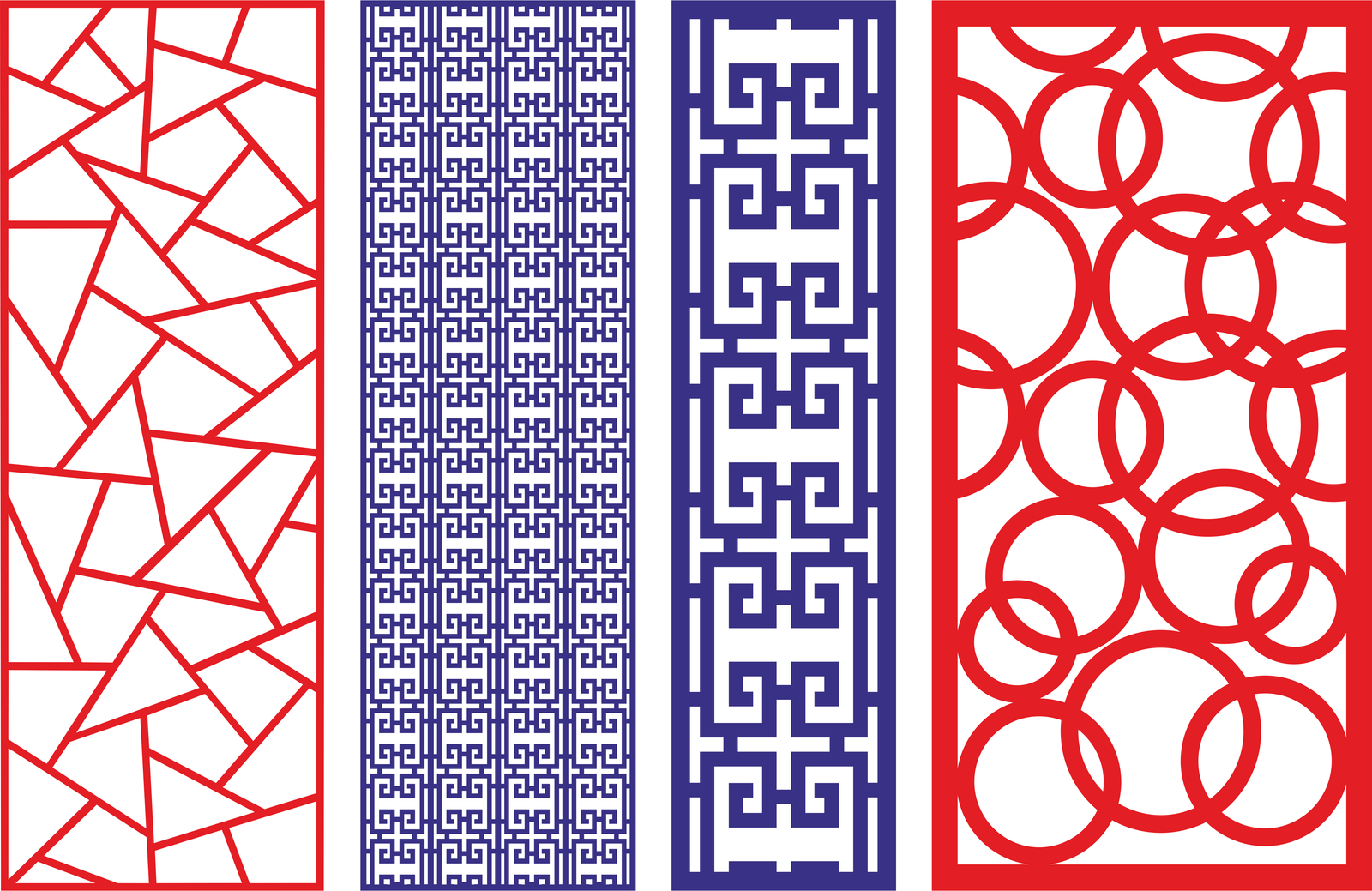 paneles con patrones decorativos