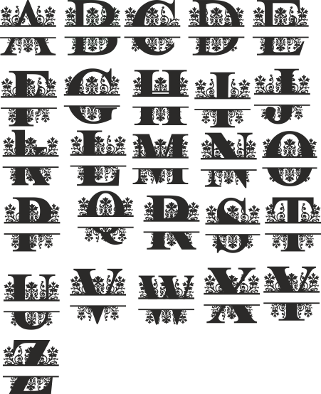 plantilla de abecedario decorado