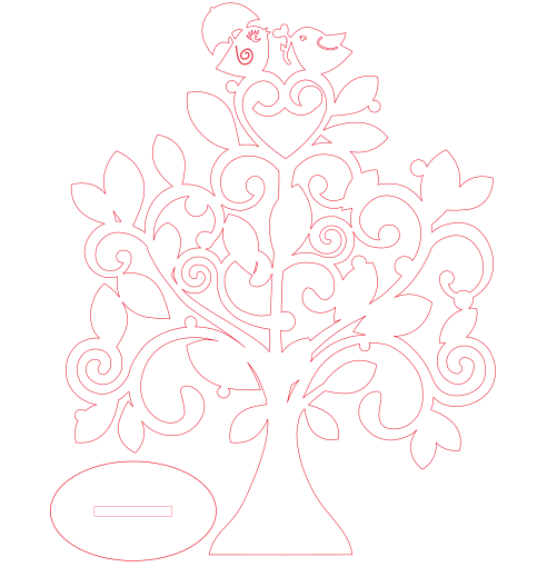 árbol decorativo con pajaritos