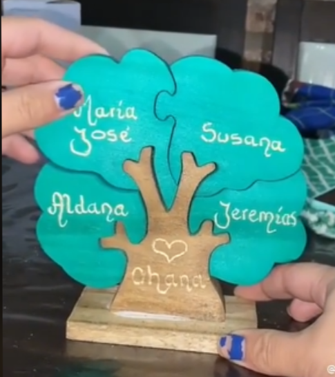 árbol familiar decorativo