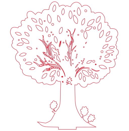 árbol frondoso decorativo