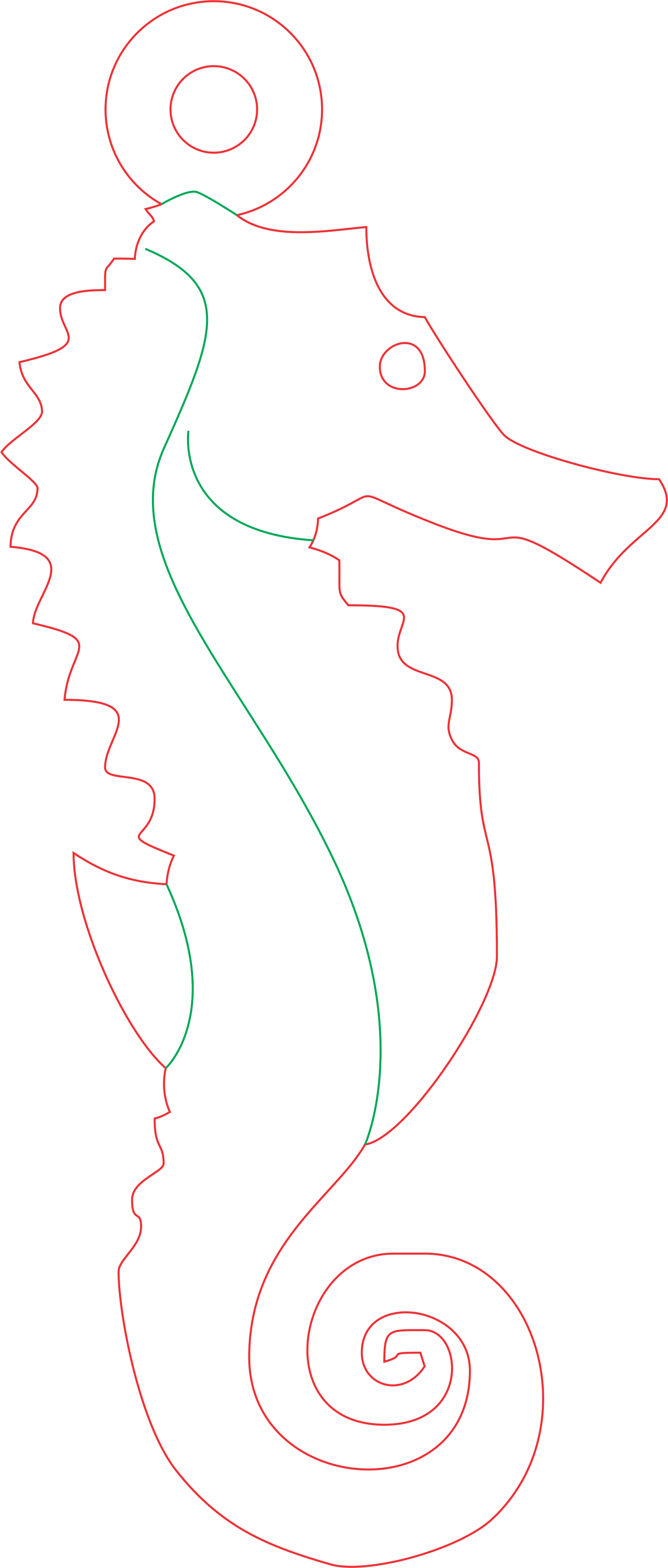 caballito de mar colgante