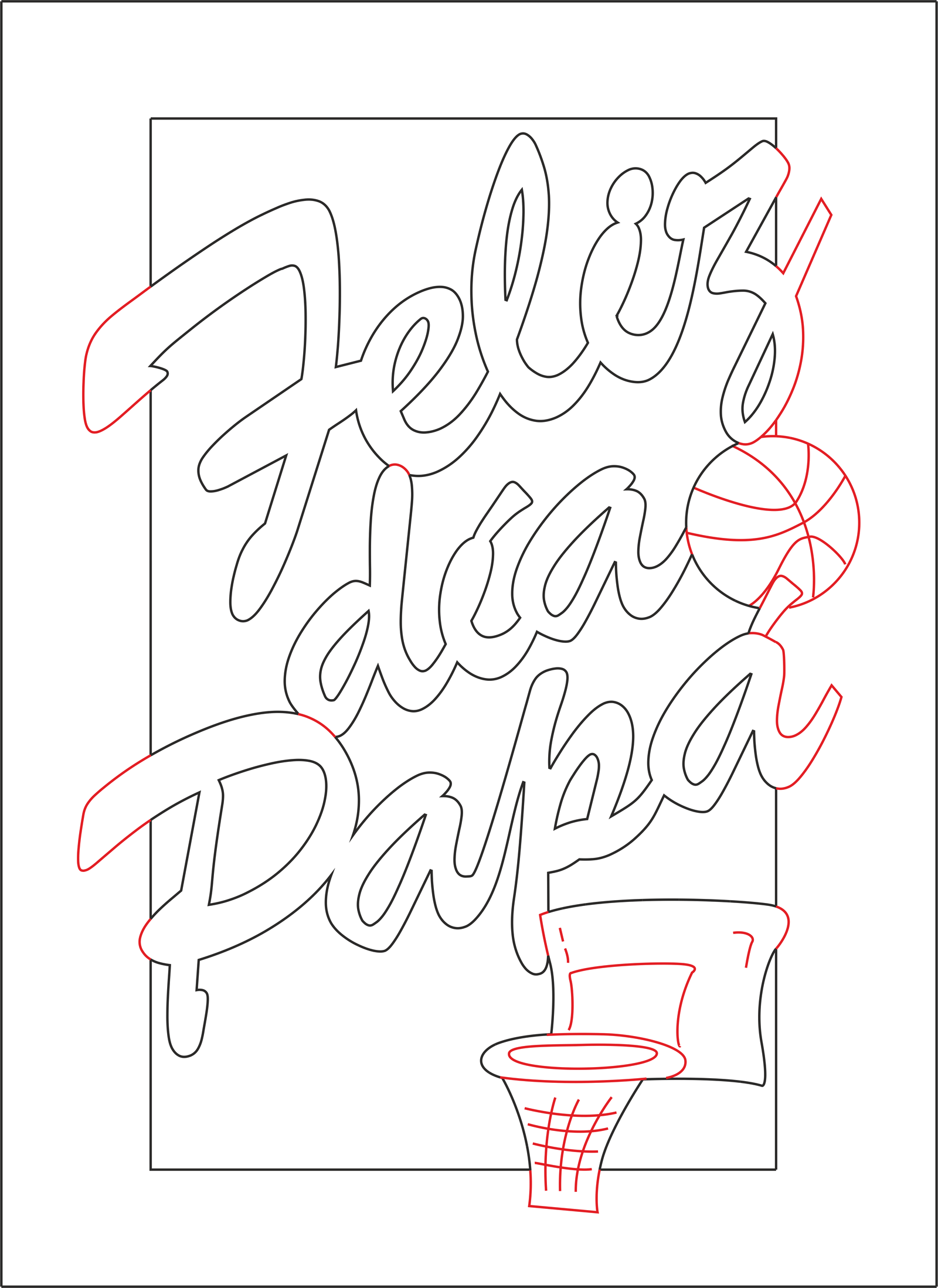 cuadro para papá basketball