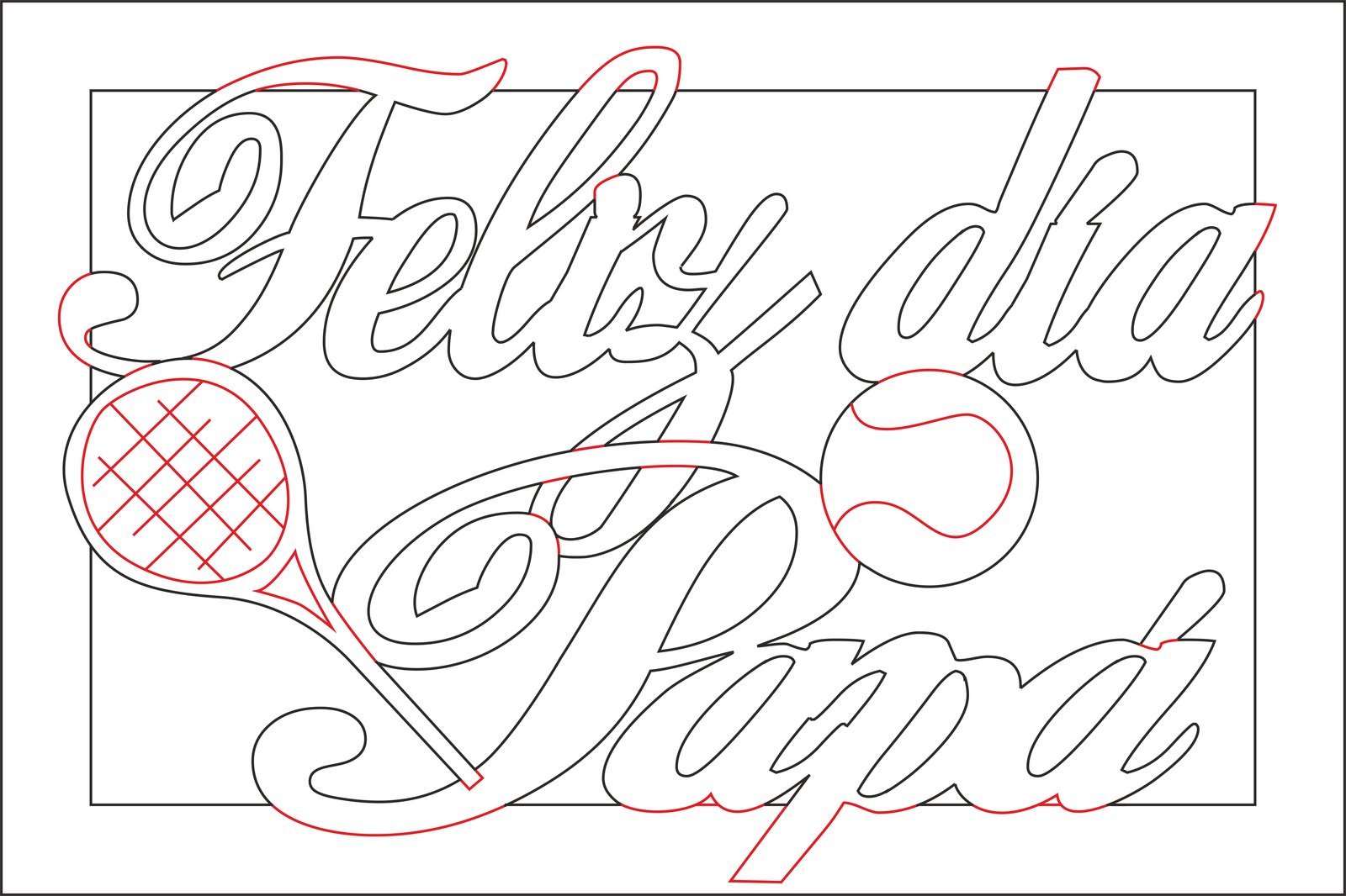 cuadro para papá deportes