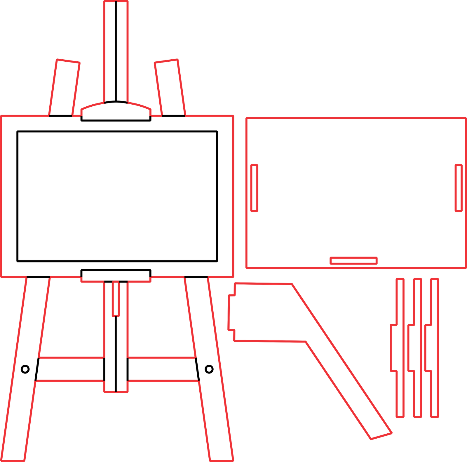 portarretrato en caballete