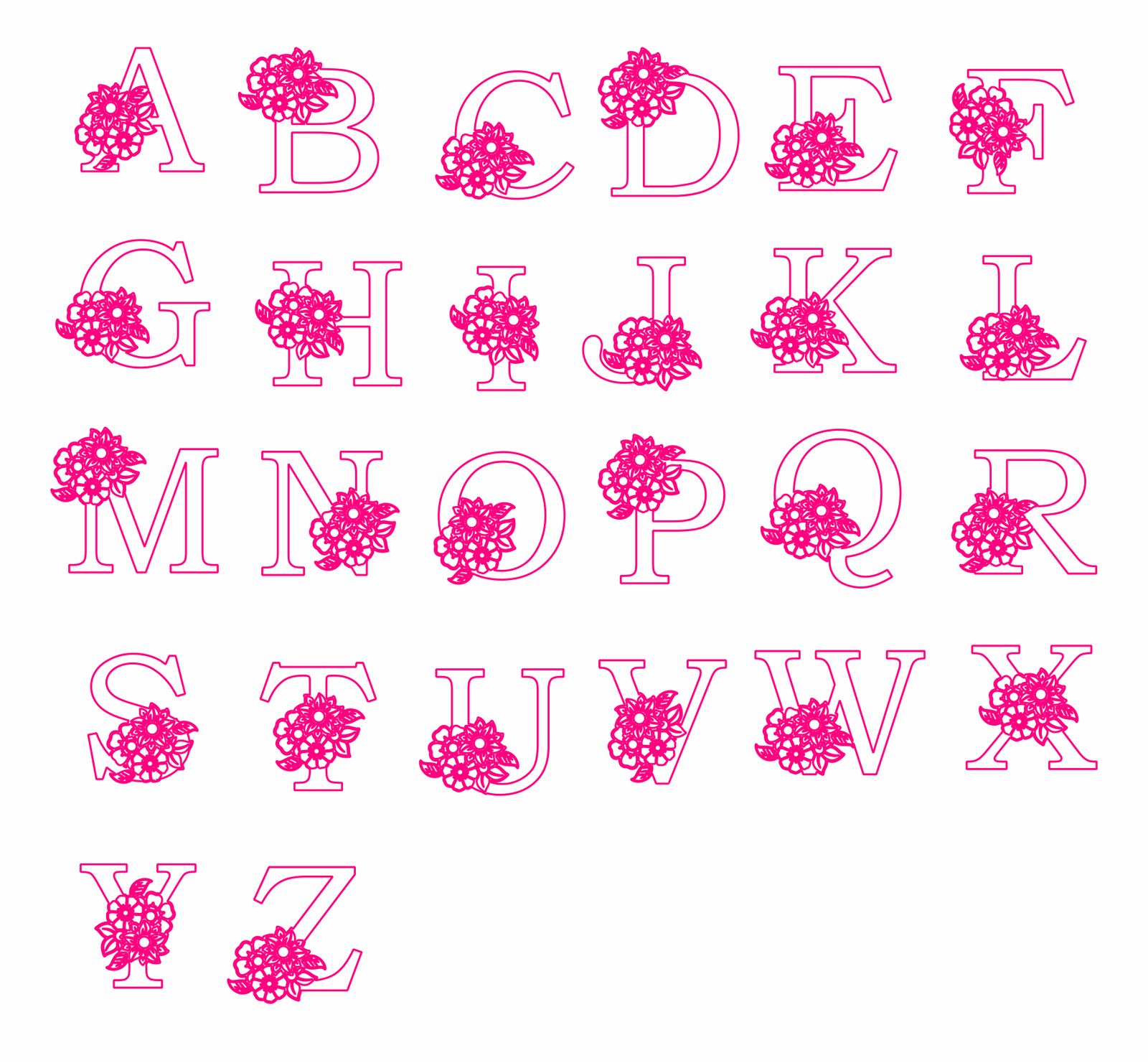 abecedario de flores