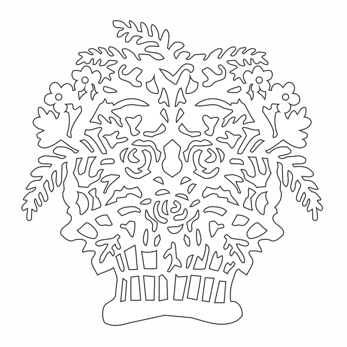 adorno canasta con flores