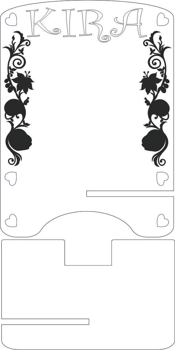 base para celular flores