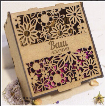 caja con tapa calada flores