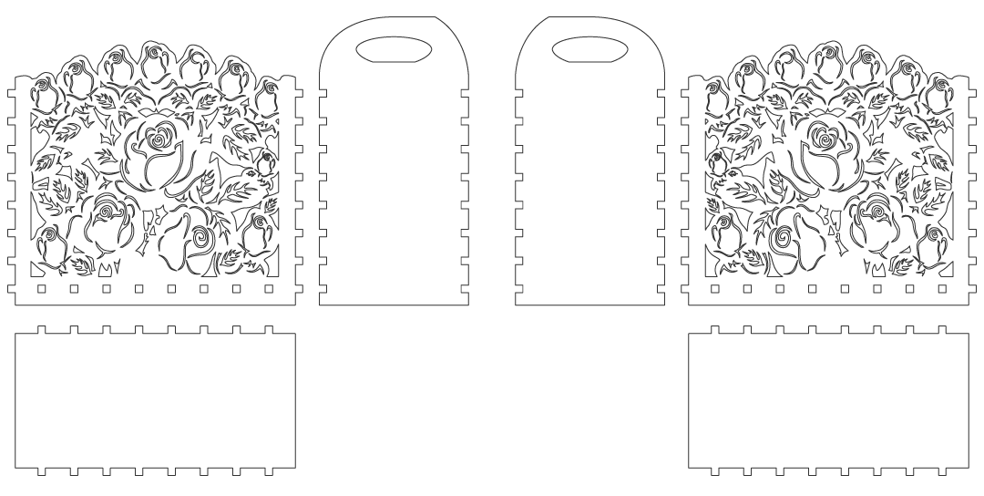 caja decorada con rosas