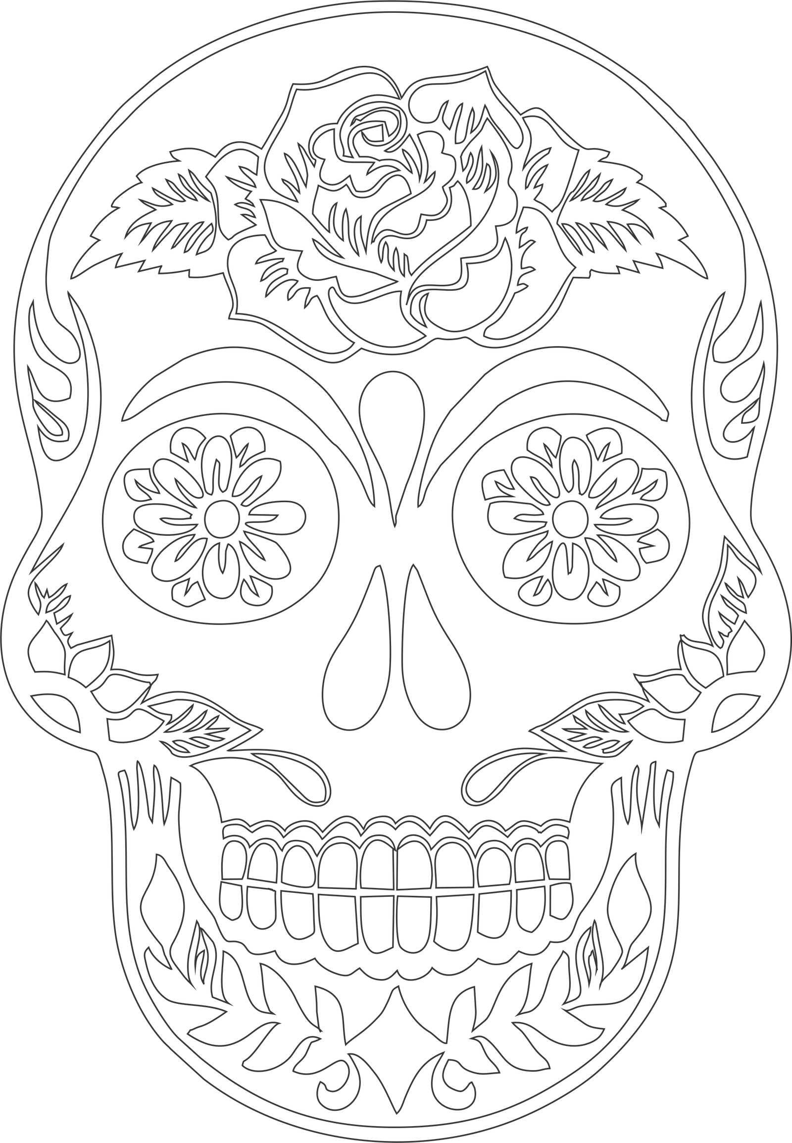 calavera rosa