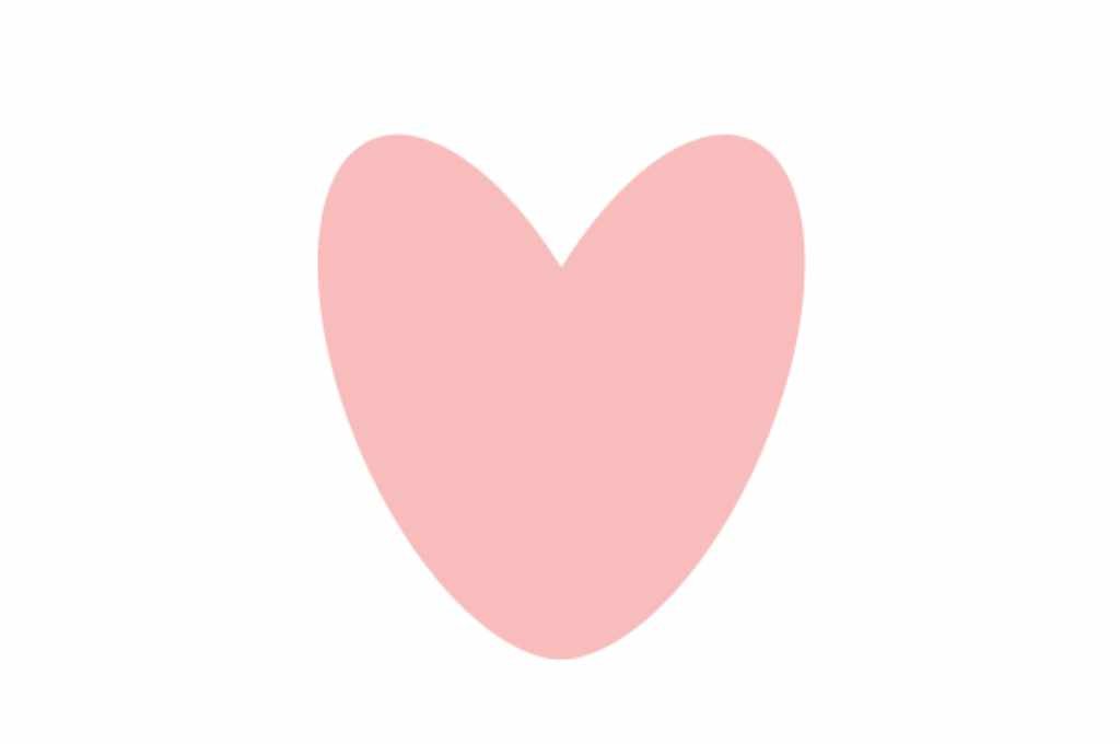 corazón rosa sólido