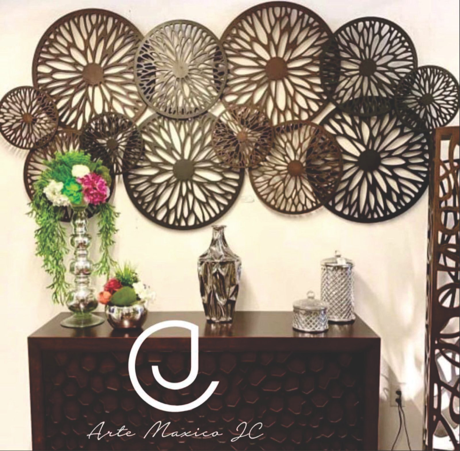 decoraciones circulares flores