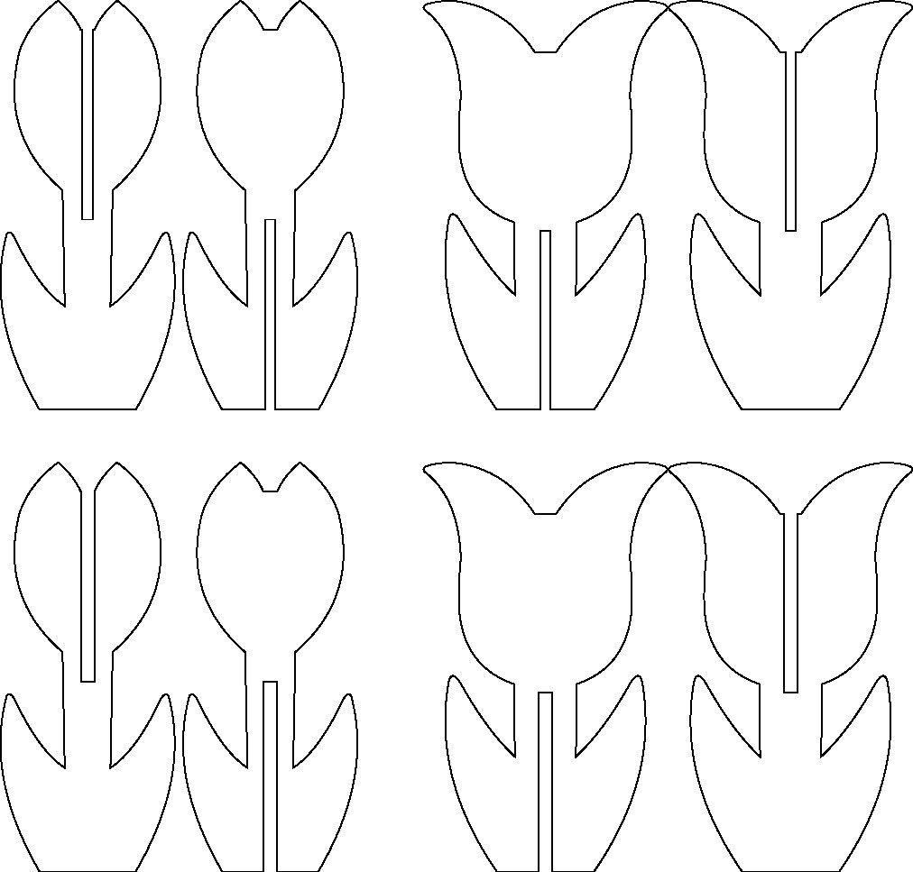 decoración de tulipanes