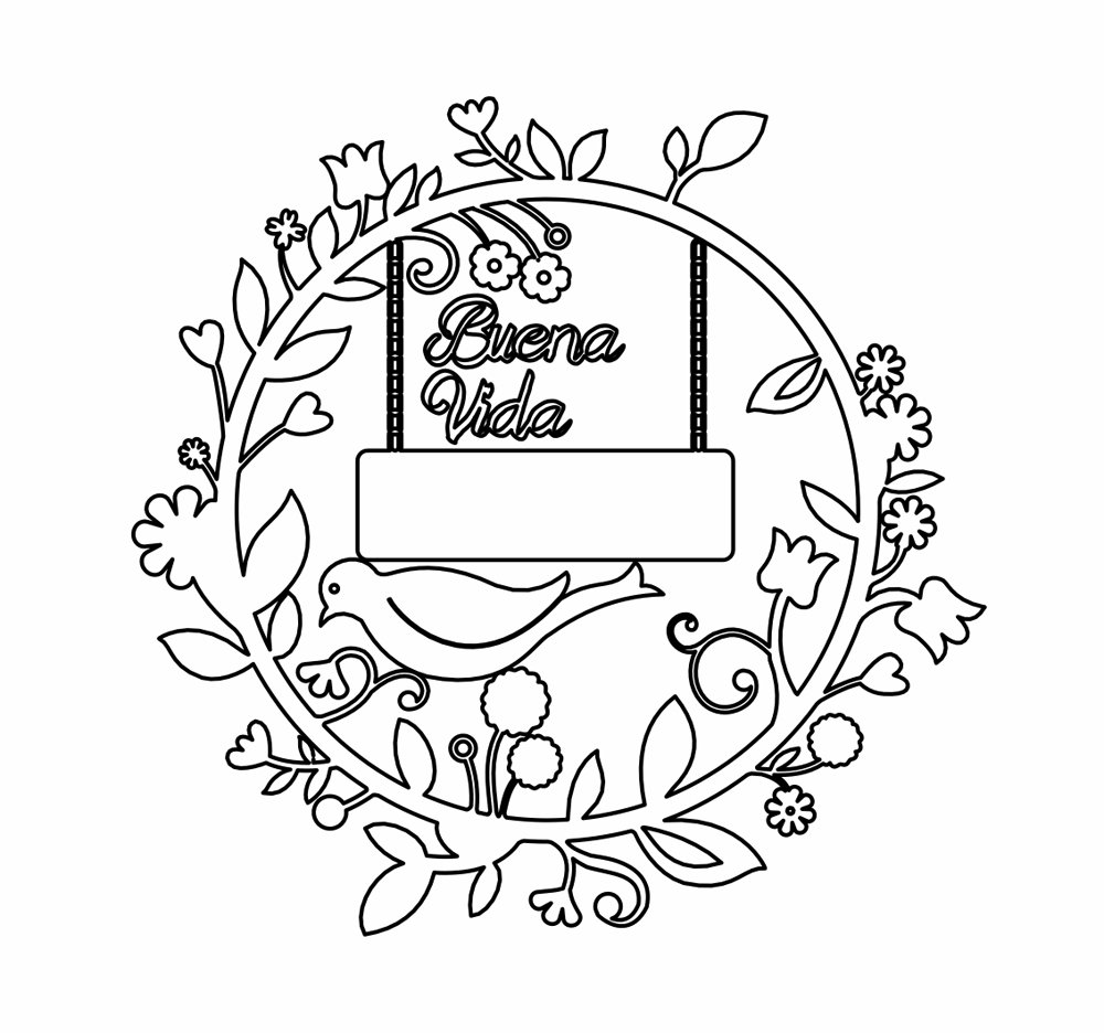 decoración pájaro y flores