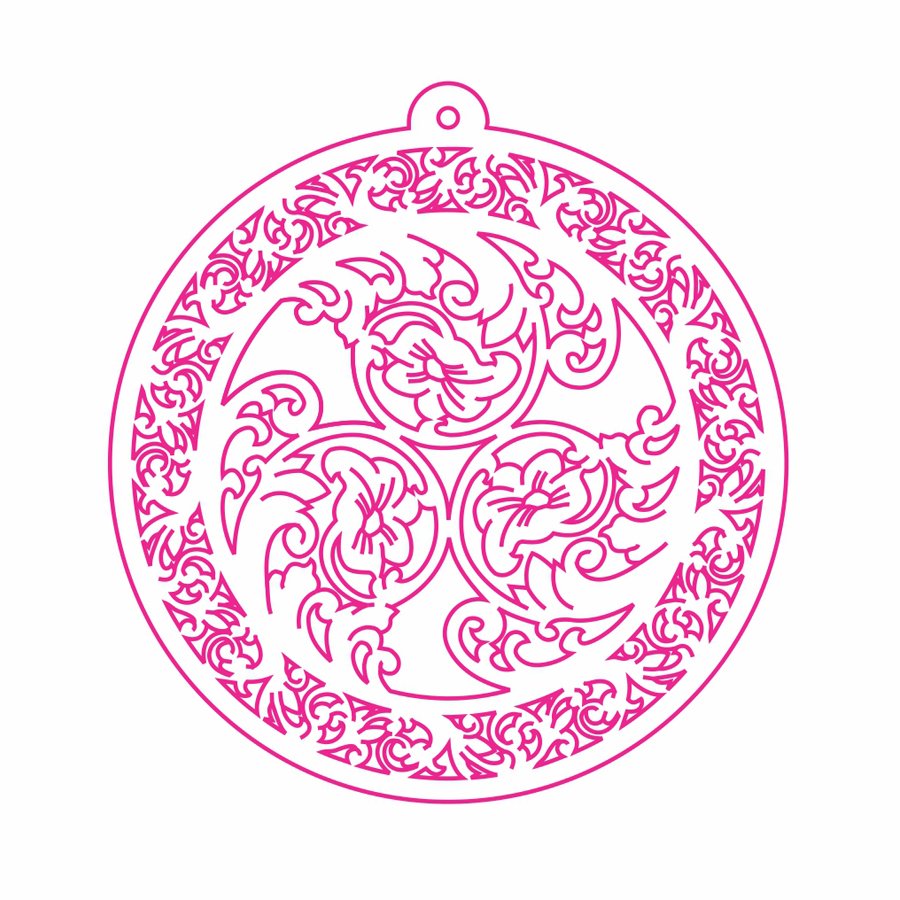 esfera calada con flores